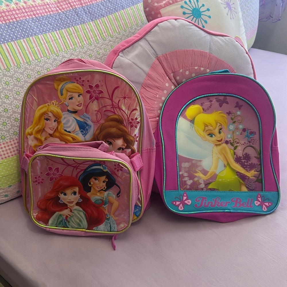 Disney Pink Princess and Fairy Backpack Set